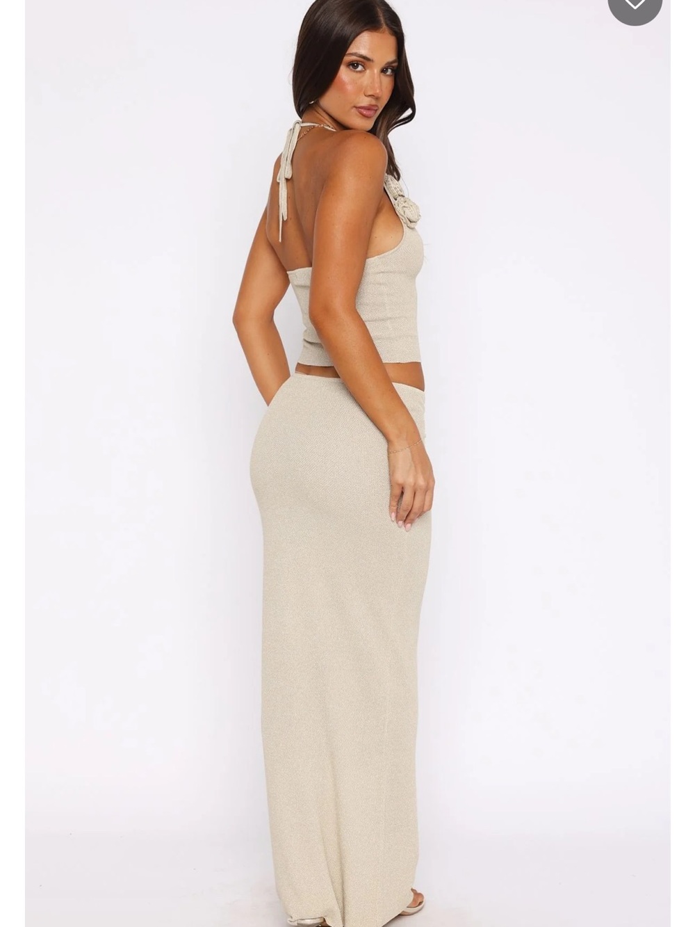 White Fox Magic Memory Knit Maxi Skirt - Picture 2 of 2